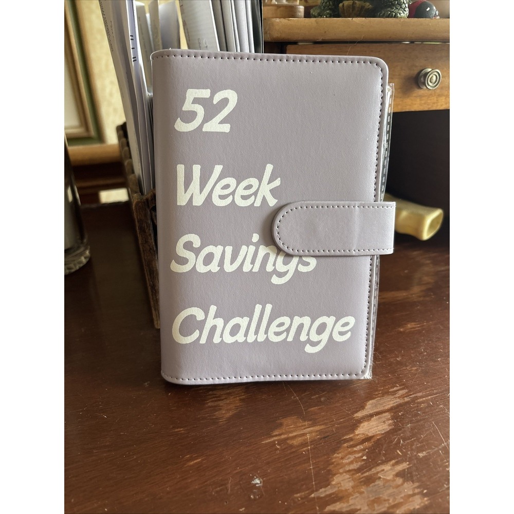 52 Weeks Saving Challenge Book Purple